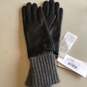 Sandro Paris Brown and Gray Gloves
